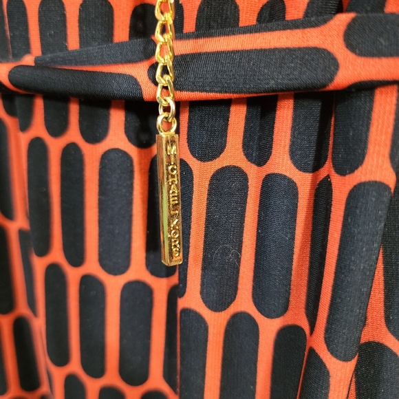 Michael Kors Coral Rose Dress w/Gold Chain accent - Picture 4 of 7